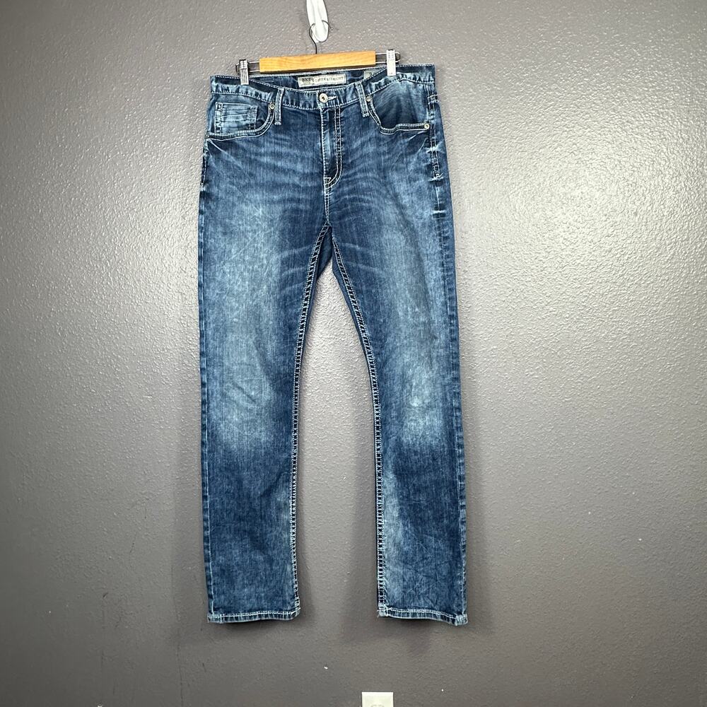 BKE Men's Straight Jeans - Dark Blue